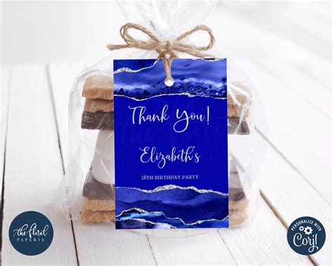 blue and silver gift tags